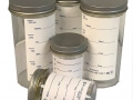 100ml and 250ml Sample Containers With Metal Caps.